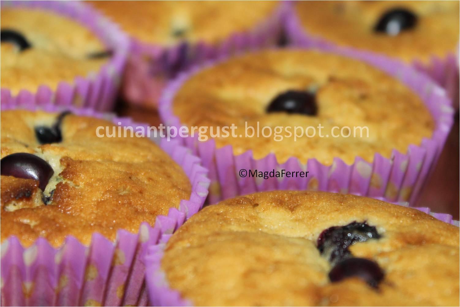 Muffins de arándanos frescos