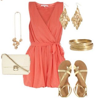 VESTIDOS ELEGANTES DE FIESTA COLOR CORAL