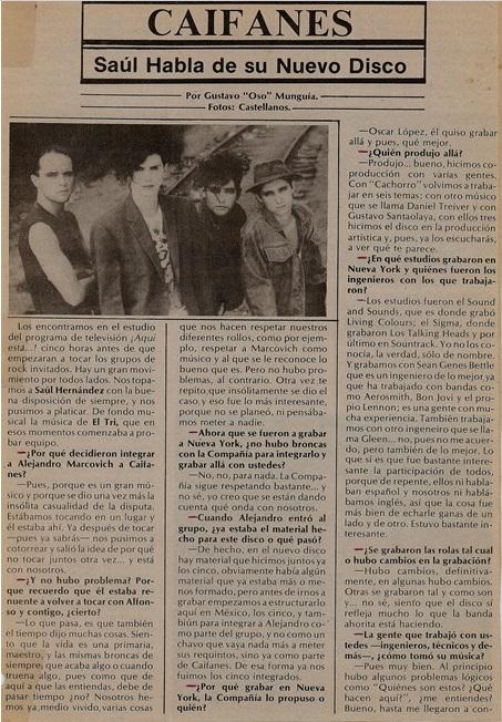 Caifanes entrevista