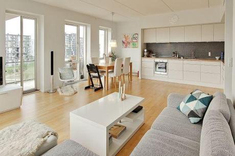 Piso nórdico sencillo y luminoso Piso nórdico sencillo y luminoso piso diáfano 2 dormitorios decoración muebles diseño nórdico inspiración pisos nórdicos inspiración muebles ikea diseño decoración nórdica escandinava decoración en blanco blog estilo nordico escandinavo