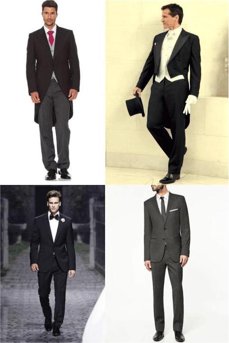 Chaqué, frac, esmoquin y traje.