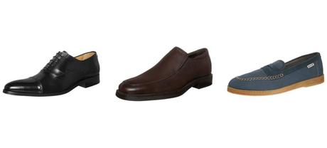 Negro acordonado y mocasines