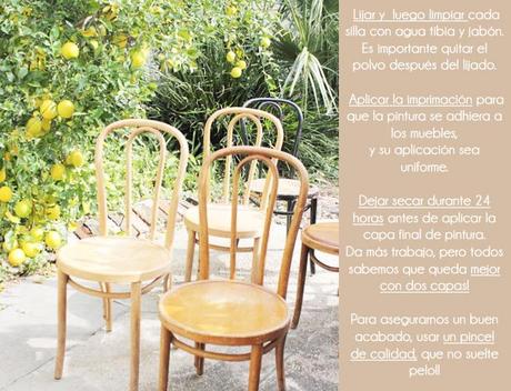 Boda vintage + sillas DIY