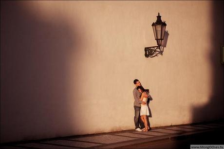 Reportajes de boda contra la pared