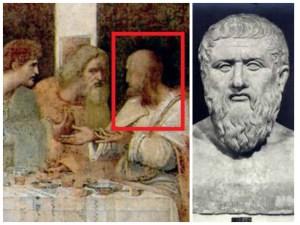 Platón en el Cenacolo y el busto de Platón