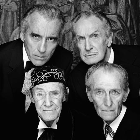 Christopher Lee, Vincent Price, John Carradine y Peter Cushing
