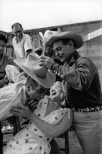 Montgomery Clift, Clark Gable y Marilyn Monroe