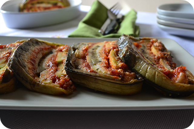 Pastel de berenjena con requeson