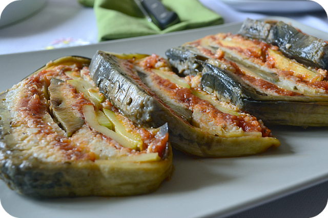 Pastel de berenjena con requeson