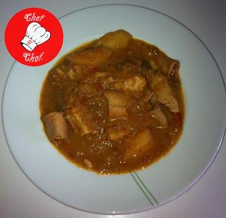 Marmitako con calamares.