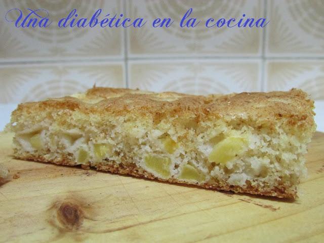 Bizcocho de harina de maíz y melocotón apto para diabéticos