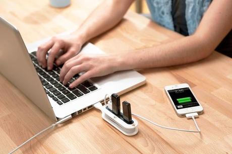 Contort :: hub USB y enrrollacable