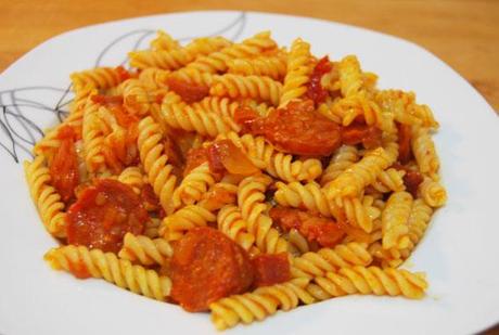 receta de espirales con chorizo y jamón receta de espirales con chorizo y jamón