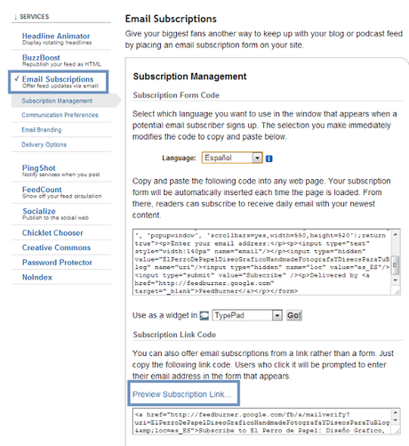 Poner una imagen para que se suscriban al feed