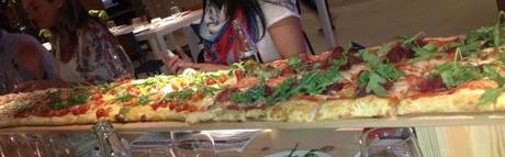 pizza a lo largo