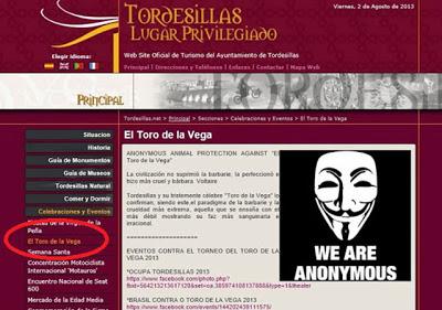 Anonymous y El Toro de la Vega