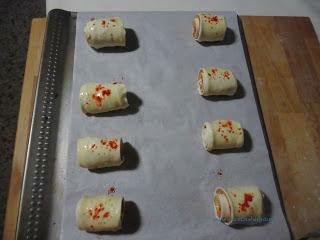 rollitos de bacon y mozzarella