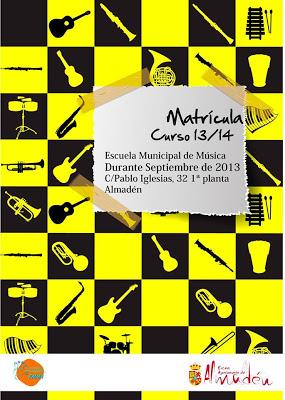 Abierta la matrícula de la Escuela Municipal de Música de Almadén