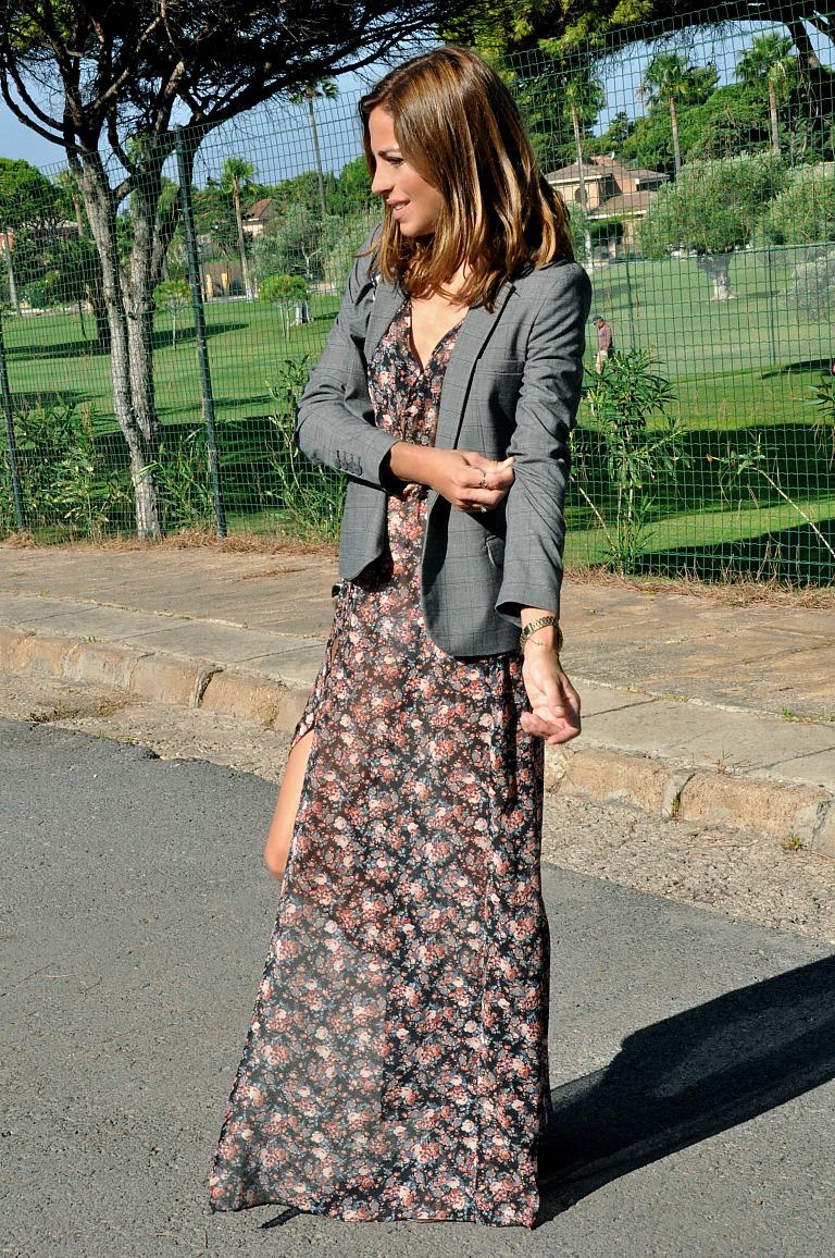 Vestido largos: flores y principe de gales