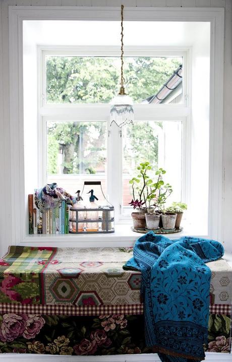 Estilo Boho y colorista en un vivienda noruega.