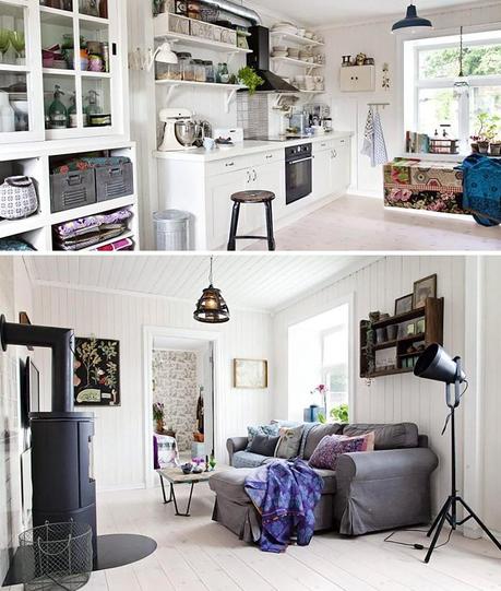 Estilo Boho y colorista en un vivienda noruega.