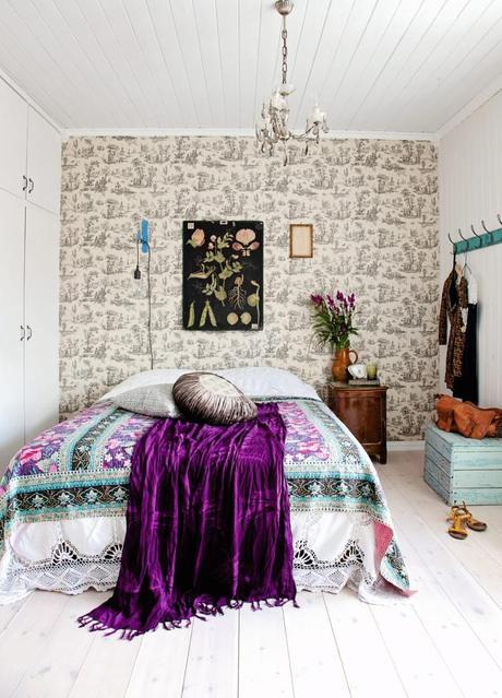 Estilo Boho y colorista en un vivienda noruega.