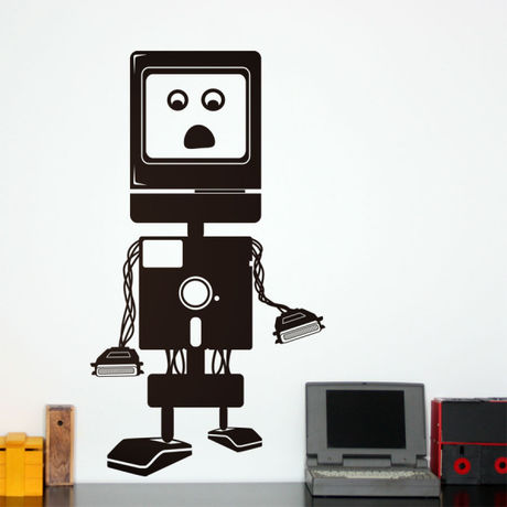 Retro robots, vinilos decorativos para nostálgicos