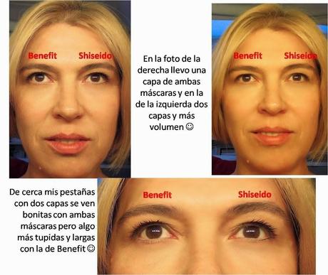 Máscara de pestañas: Benefit vs Shiseido