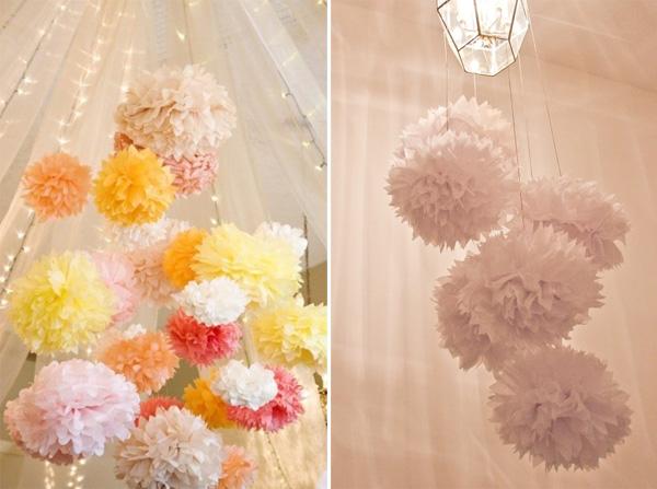 ideas pompones de papel