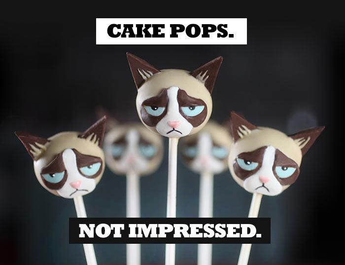 cake pops grumpy cat