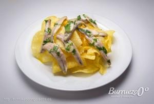 Como hacer unos boquerones en vinagre Patatas con boquerones