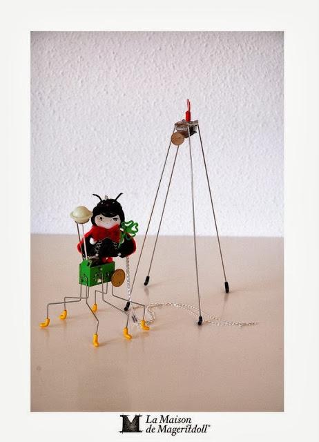 Mageritdoll Ladybird: the spanish doll brooch. A collector´s item.