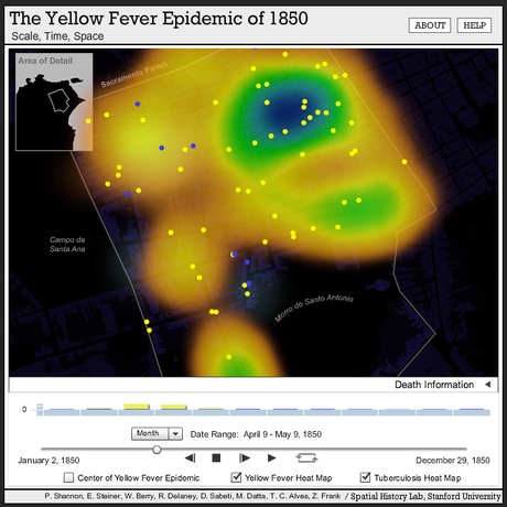 Más Ejemplos de Visualización de Datos: Spatial History Project (Universidad de Stanford)