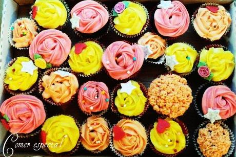 Cup cakes de champán y fresas (aptos para intolerantes y alérgicos a la lactosa)