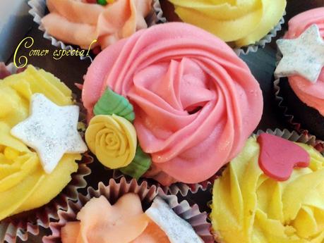 Cup cakes de champán y fresas (aptos para intolerantes y alérgicos a la lactosa)