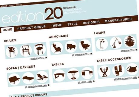 Edition 20th Century buscador de mobiliario del ultimo siglo