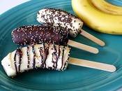 Piruletas plátano chocolate