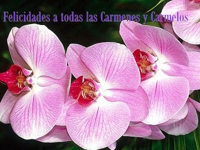 Felicidades a todas las Carmenes y Carmelos