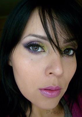 LOOK MORADO Y VERDE