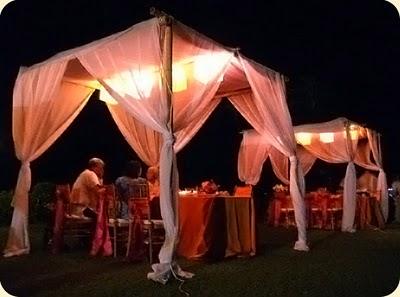 Casamiento naranja VIII: Ambientación en interiores o fiestas de noche