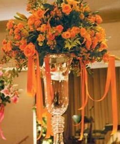 Casamiento naranja VIII: Ambientación en interiores o fiestas de noche