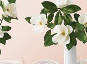 Centro mesa magnolias papel
