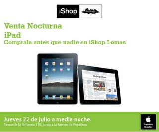 VENTAS NOCTURNAS DEL IPAD EN MEXICO