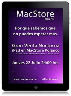 VENTAS NOCTURNAS DEL IPAD EN MEXICO