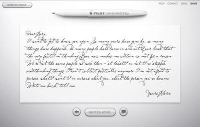 Escribe e-mails a mano con Pilot