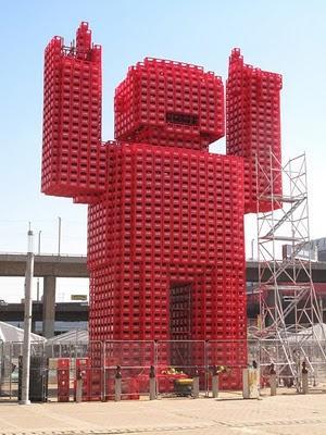 Hombre gigante de Coca-Cola