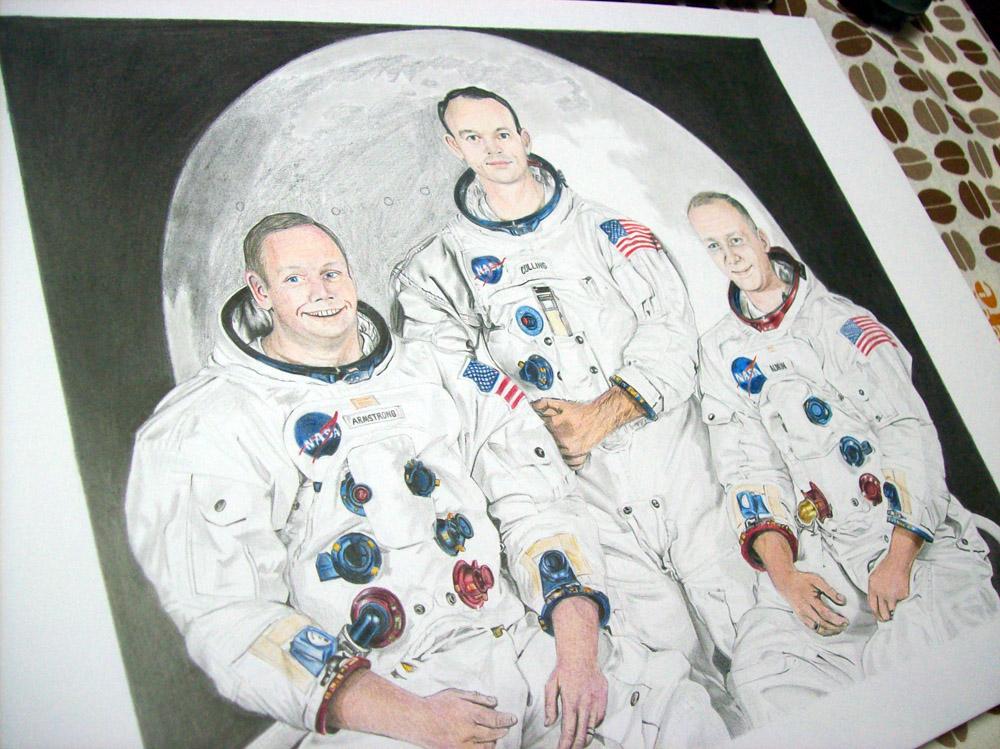 Dibujo del Apolo XI / Drawing of Apollo 11