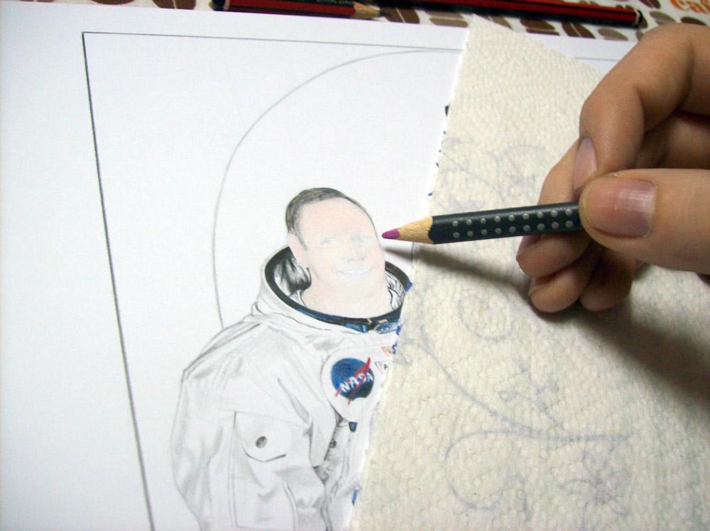Dibujo del Apolo XI / Drawing of Apollo 11