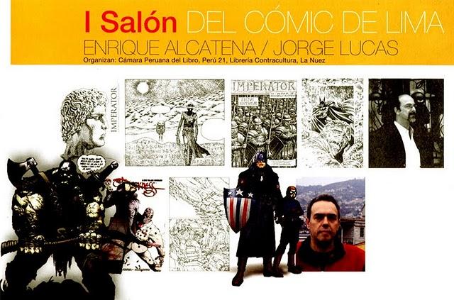 Quique Alcatena, Jorge Lucas, Hernán Migoya en el Salón del Cómic de Lima, actividades