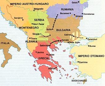 Cambios en el mapa de los Balcanes II: Las Guerras Balcánicas